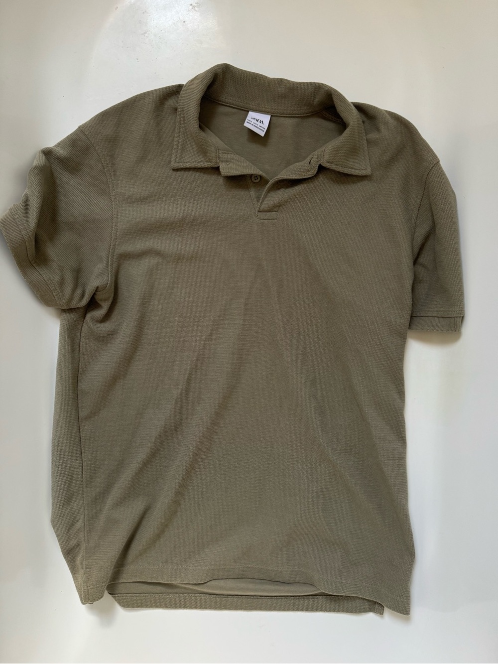 Zara Men's Polo in Olive Green